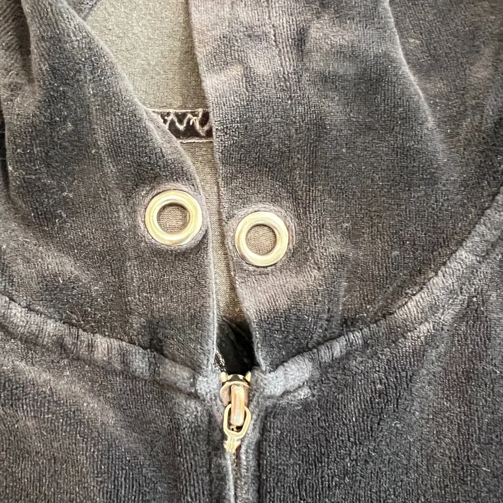 VTG Harley Davidson women XL Velour bling Zip up Hoodie Embroidered Y2K‎ grunge